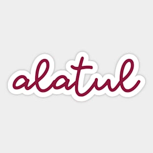 alatul - maroon red Sticker